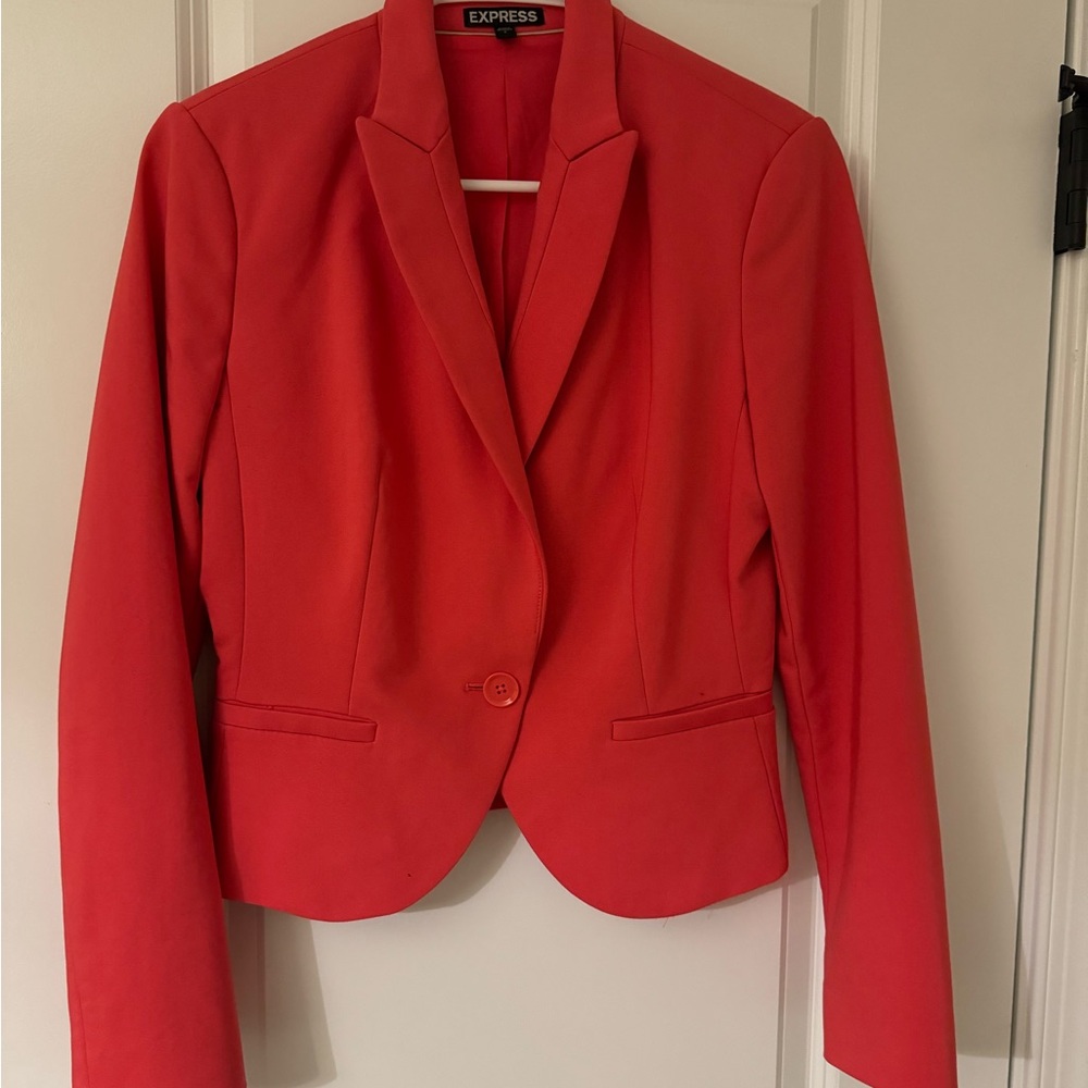 Express hot pink cropped blazer